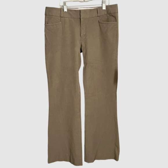 Banana Republic Sloan Flared Fit Mid-Rise Pants Taupe/Brown- Size 6 - Picture 2 of 6